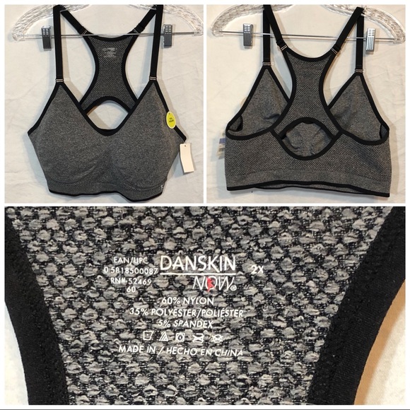 danskin now keyhole seamless sports bra